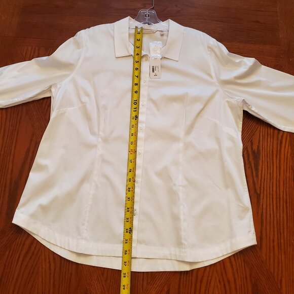 NWT Soft Surroundings 18W The Perfect Shirt in White - Picture 7 of 9